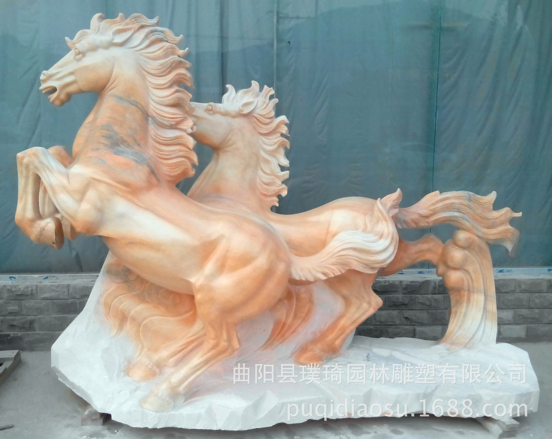 【加工定做石雕马 铸铜 玻璃钢 景观雕塑等工艺品】河北保